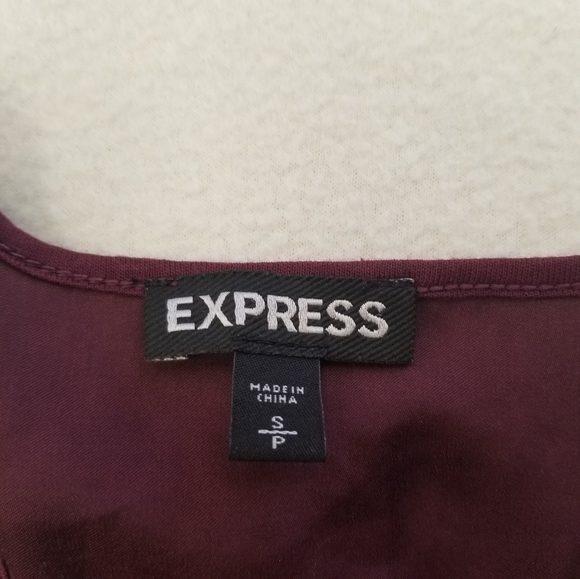 CLOSEOUT Express Rhinestone Bordeaux Racerback Top S - Picture 4 of 4